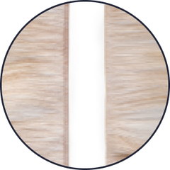 Ponytail tied with coloured thread before processing