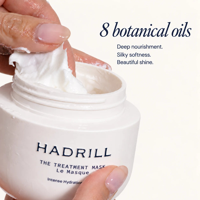 Hadrill The Treatment Mask with 8 botanical oils – deep nourishment, silky softness and beautiful shine.